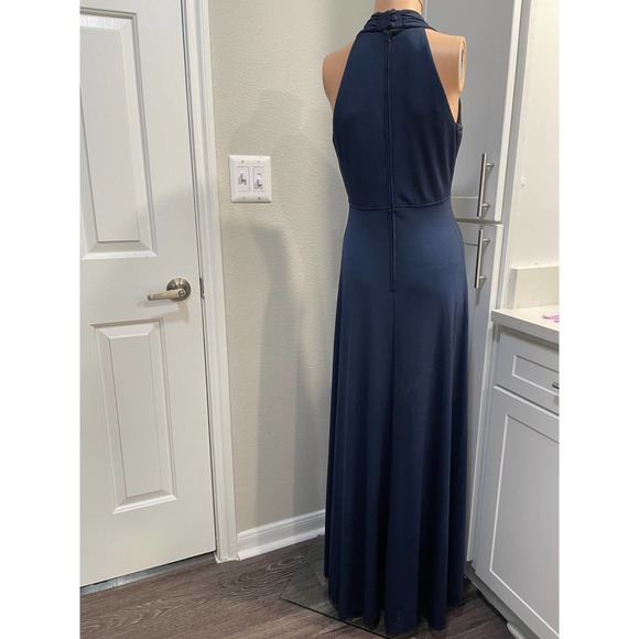 1970s Disco Dress Vintage Maxi Dress W/ Gem Details - Picture 6 of 11